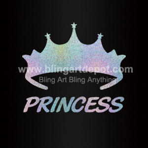 Crown Princess Heat Iron On Transfers Foil Vinyl